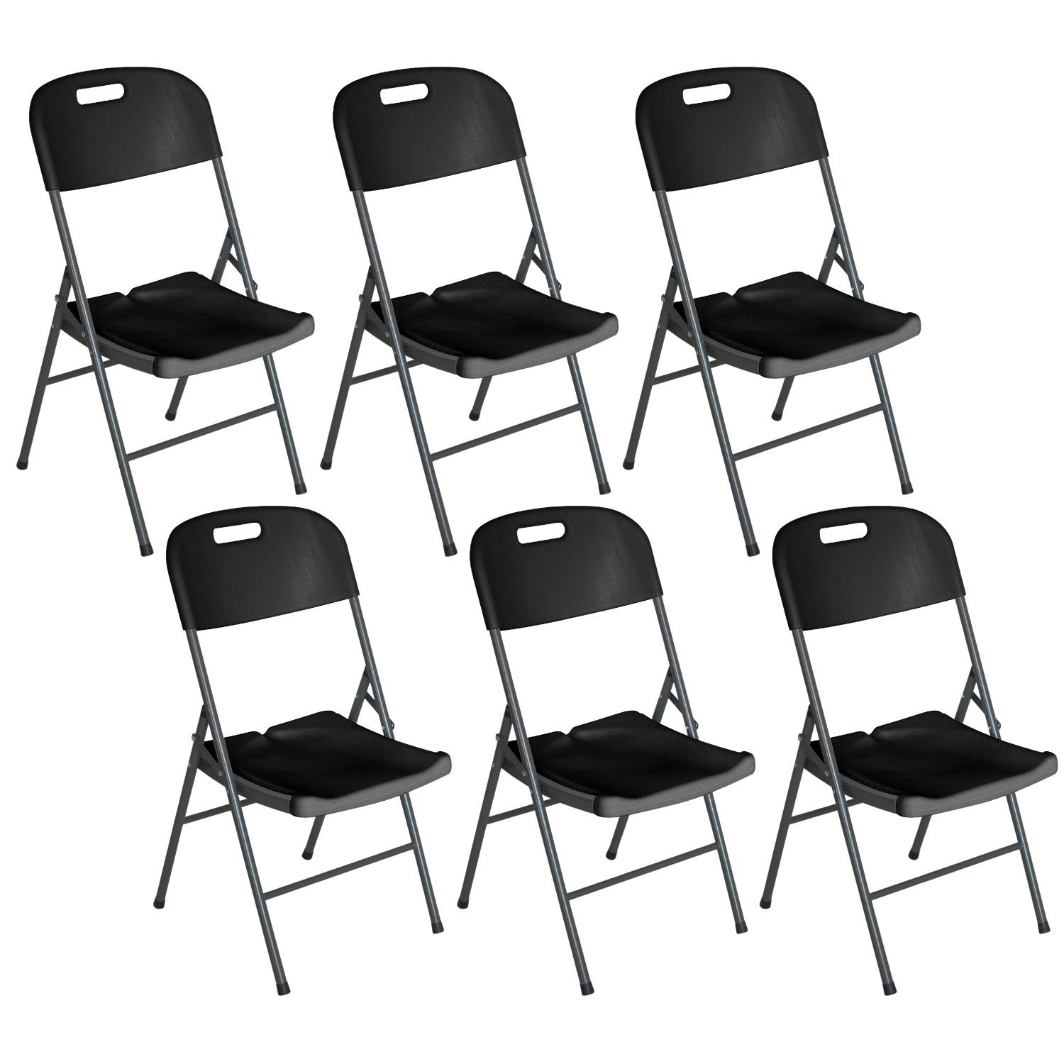 Pack 6 Sillas Plegables con Asa 47x58x87cm Thinia Home Sillas Plegables 1